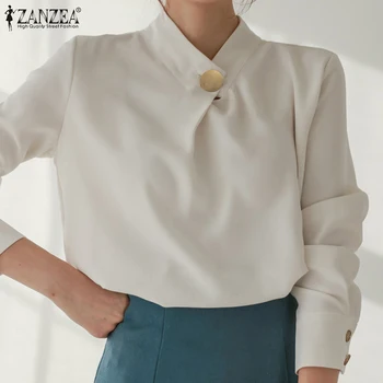 ZANZEA Office Work Chic Shirts Women Casual Long Sleeve Plain Blouses Female Stand Collsr Button Tops Blusas Elegant Solid Tunic
ZANZEA Office Work Chic Shirts Women Casual Long Sleeve Plain Blouses Female Stand Collsr Button Tops Blusas Elegant Solid Tunic