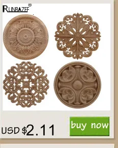 Description Picture 6 of itemWood Carving Carved Decal Corner Long Onlay Applique Unpainted Door Furniture Woodcarving Decorative Home Wall Craft Decor