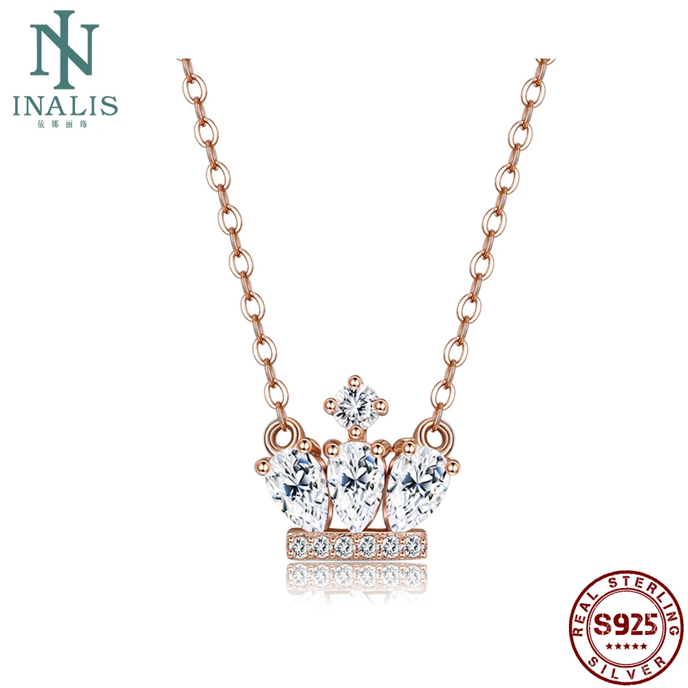INALIS 925 Sterling Silver Pendant Necklaces For Women The Crown Is Inlaid With Zircon Pendant Necklaces Party Fine Jewelry Gift
INALIS 925 Sterling Silver Pendant Necklaces For Women The Crown Is Inlaid With Zircon Pendant Necklaces Party Fine Jewelry Gift