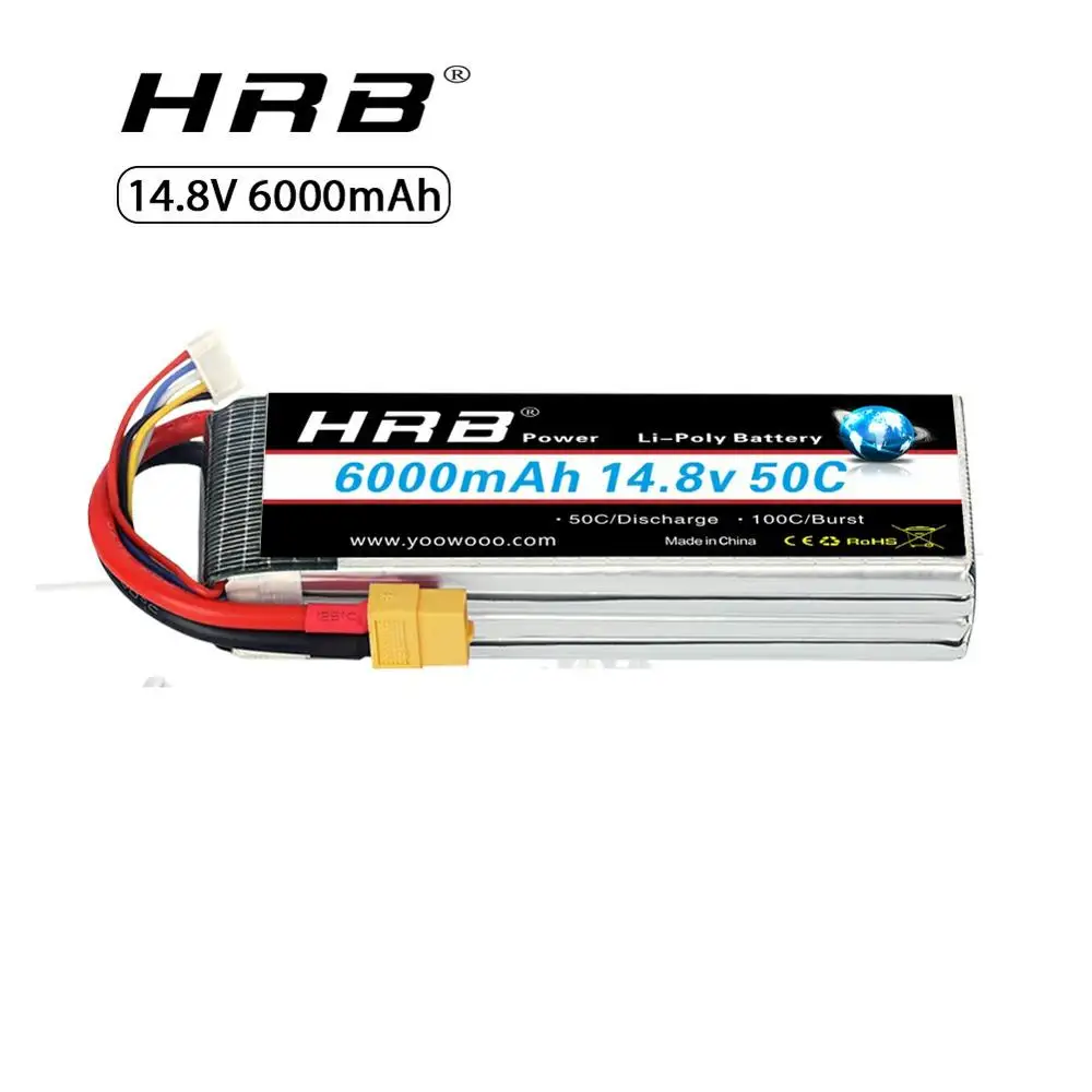 Аккумулятор HRB Lipo 14 8 V 6000mAh 50C Max 100C для RC Drone FPV Вертолет UAV Quadcopter Li-Ion batteria akku | Игрушки