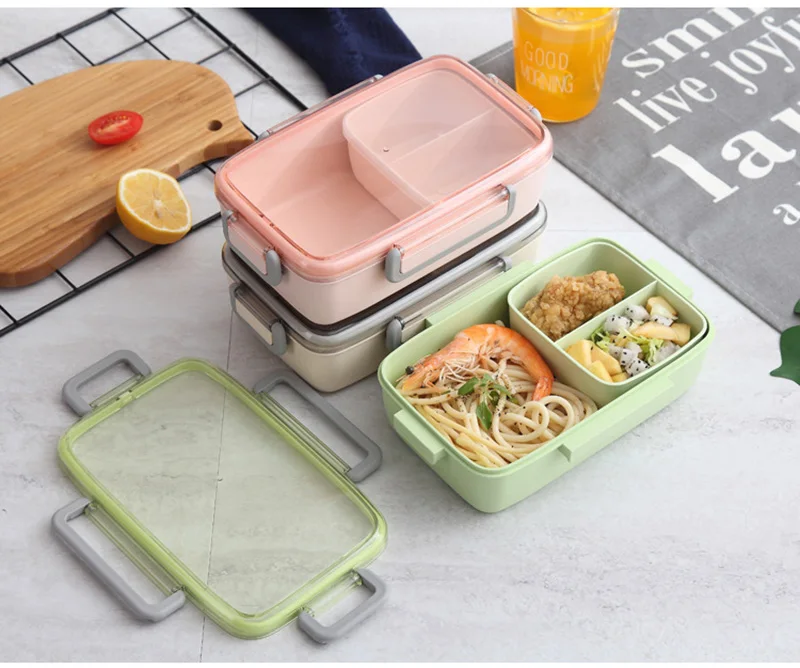 TUUTH New Microwave Lunch Box Independent Lattice For Kids Bento Box Portable Leak-Proof Bento Lunch Box Food Container A15