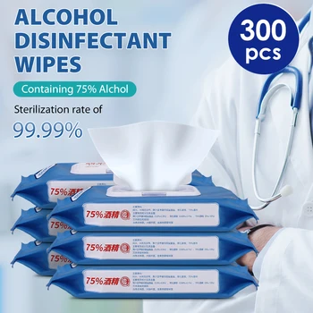 300pcs 75% Alcohol Wipes Skin Cleaning Bacteria Disposable Disinfection Hand Wipes Cleaning Sterilization Alcohol Sanitary Wipes 
300pcs 75% Alcohol Wipes Skin Cleaning Bacteria Disposable Disinfection Hand Wipes Cleaning Sterilization Alcohol Sanitary Wipes