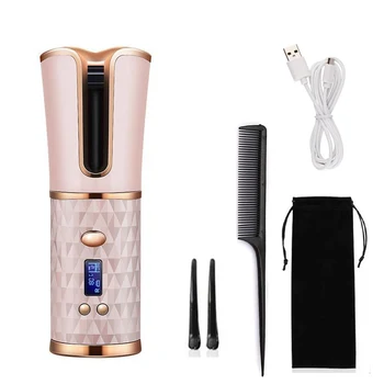 USB Rechargeable Curling Iron Curls Waves LCD Display Ceramic Curly Rotating Curler styler Cordless Automatic Hair Curler iron
USB Rechargeable Curling Iron Curls Waves LCD Display Ceramic Curly Rotating Curler styler Cordless Automatic Hair Curler iron