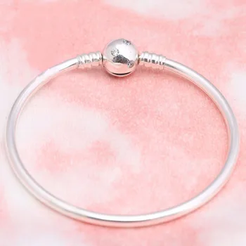 Original Ball Circular With Crystal Clasp Snake Chain Bangle Fit 925 Sterling Silver Bead Charm Bracelet DIY Fine Jewelry
Original Ball Circular With Crystal Clasp Snake Chain Bangle Fit 925 Sterling Silver Bead Charm Bracelet DIY Fine Jewelry