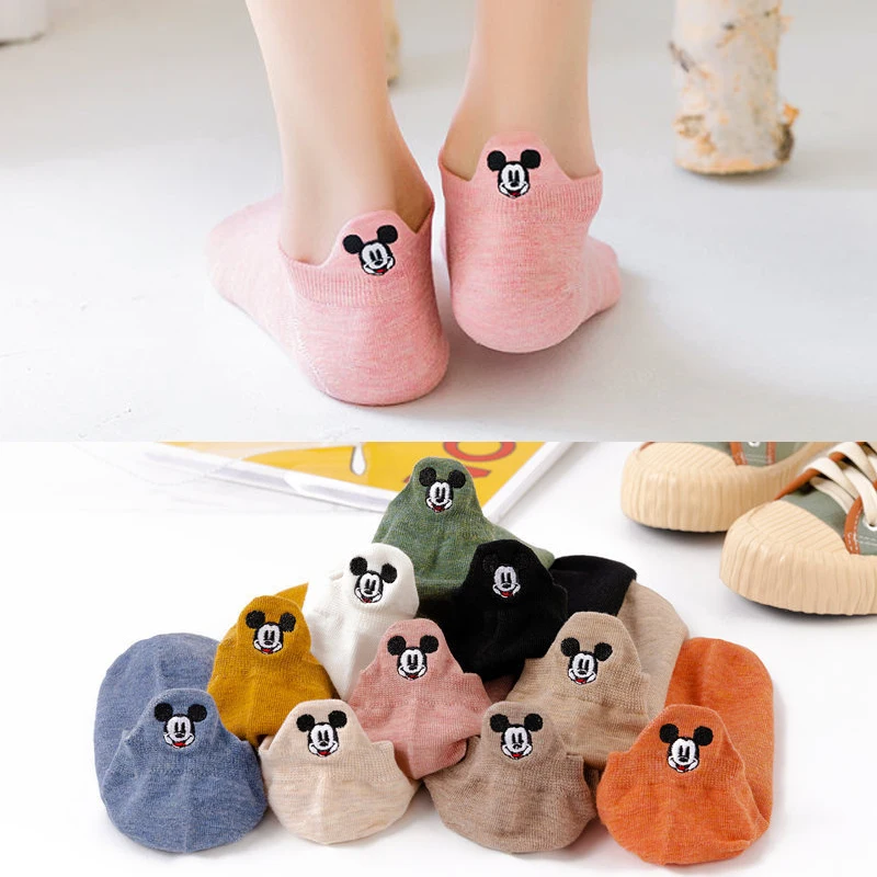 Women Embroidery Cartoon Mouse Happy Funny Cotton Short Socks Woman Cute Japanese Korean Fashion Female Ankle Boat Sock Slippers
Women Embroidery Cartoon Mouse Happy Funny Cotton Short Socks Woman Cute Japanese Korean Fashion Female Ankle Boat Sock Slippers