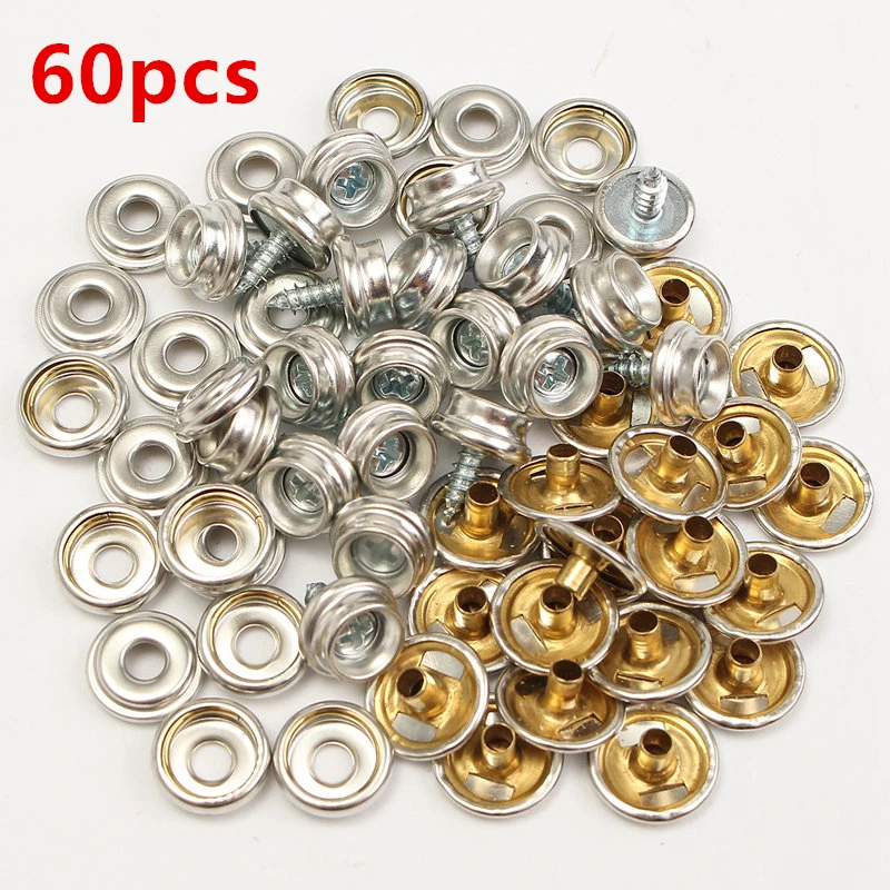 60pcs 10mm Screw Snap Fastener Buttons Socket Fixing Push Button Screw Marine Canvas Tent Fast Fixed Snap Copper Fitting Part
60pcs 10mm Screw Snap Fastener Buttons Socket Fixing Push Button Screw Marine Canvas Tent Fast Fixed Snap Copper Fitting Part