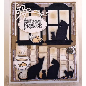 Cat kitty kitties Family Card Cutting die for Window Halloween Christmas Cutting die Scrapbook craft card album punch cutter
Cat kitty kitties Family Card Cutting die for Window Halloween Christmas Cutting die Scrapbook craft card album punch cutter