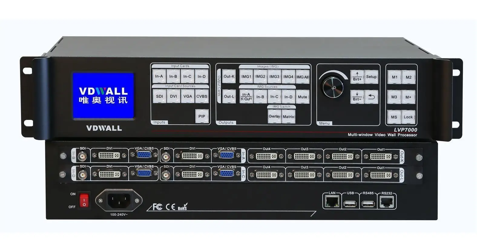 VDWALL LVP7000 (купить lvp7041) светодиодный видеоаппарат, многофункциональный видеопроцессор (4 входных карты, 1 Выходная карта)
VDWALL LVP7000 (купить lvp7041) светодиодный видеоаппарат, многофункциональный видеопроцессор (4 входных карты, 1 Выходная карта)