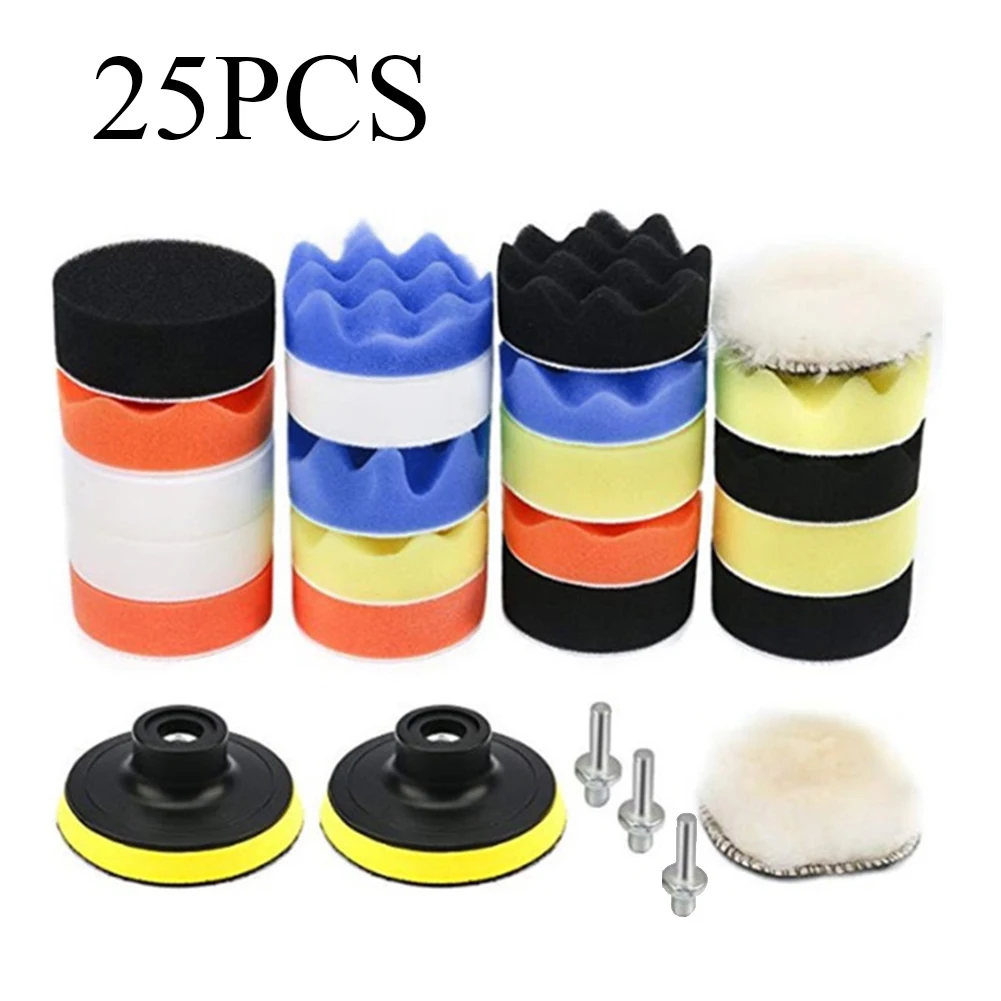 25Pcs Machine Buffer Pads Set Soft Sponge Wheel Universal Parts Car Polishing With Drill Adapter Auto Waxing Replaceable Tool
25Pcs Machine Buffer Pads Set Soft Sponge Wheel Universal Parts Car Polishing With Drill Adapter Auto Waxing Replaceable Tool