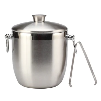 Big deal Stainless Steel Ice Bucket with Tongs Liter Double Walled Insulated with Tongs and Lid Ice Container(3L) 
Big deal Stainless Steel Ice Bucket with Tongs Liter Double Walled Insulated with Tongs and Lid Ice Container(3L)