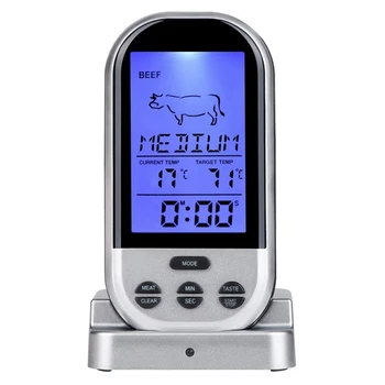 Remote Meat Thermometer,Wireless Meat Thermometer Digital Cooking Food Thermometer for BBQ,Cooking, Oven, Kitchen
Remote Meat Thermometer,Wireless Meat Thermometer Digital Cooking Food Thermometer for BBQ,Cooking, Oven, Kitchen