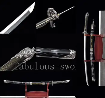 1095 CARBON STEEL GOLD BLADE BLUE JAPANESE SAMURAI SWORD SHARP SAYA HAS SMALL DAO
1095 CARBON STEEL GOLD BLADE BLUE JAPANESE SAMURAI SWORD SHARP SAYA HAS SMALL DAO