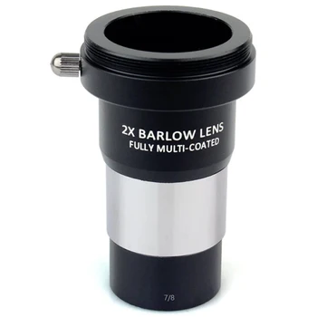 1.25 Inch 2X Barlow Lens Fully Multi-Coated Metal with M42X0.75 Thread Camera Connect Interface for Telescope Eyepieces 
1.25 Inch 2X Barlow Lens Fully Multi-Coated Metal with M42X0.75 Thread Camera Connect Interface for Telescope Eyepieces