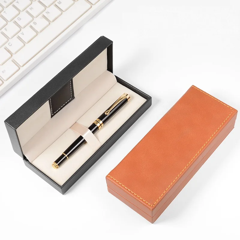 

PU Leather Pen Box Business Promotion Souvenirs Gift Box Pen Package Creative Gift Box Packaging Birthday Party Father's Day