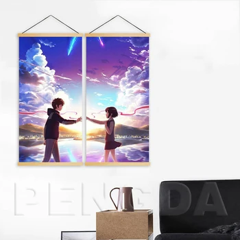 Canvas Pictures Wall Art 2 Panel Anime Your Name Poster Wooden Scroll Hanging Painting Print Home Decoration For Girl Bedroom
Canvas Pictures Wall Art 2 Panel Anime Your Name Poster Wooden Scroll Hanging Painting Print Home Decoration For Girl Bedroom