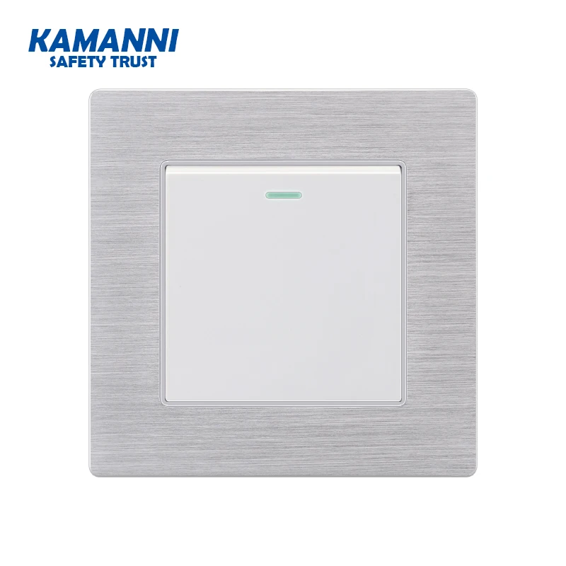 86type luxury 1 234 Gang 1 Way button switch / Off Wall Light Switch With Indicator silver Aluminum Metal Panel 10 year warrant
86type luxury 1 234 Gang 1 Way button switch / Off Wall Light Switch With Indicator silver Aluminum Metal Panel 10 year warrant