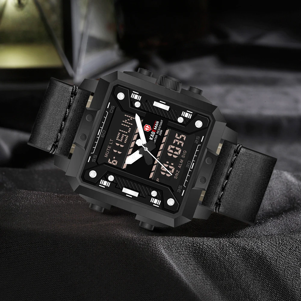 KADEMAN TOP Brand relogio Mens Watch Military Army Multi-Function Double Display Sports Watch Rectangular Dial Belt Quartz Watch
KADEMAN TOP Brand relogio Mens Watch Military Army Multi-Function Double Display Sports Watch Rectangular Dial Belt Quartz Watch