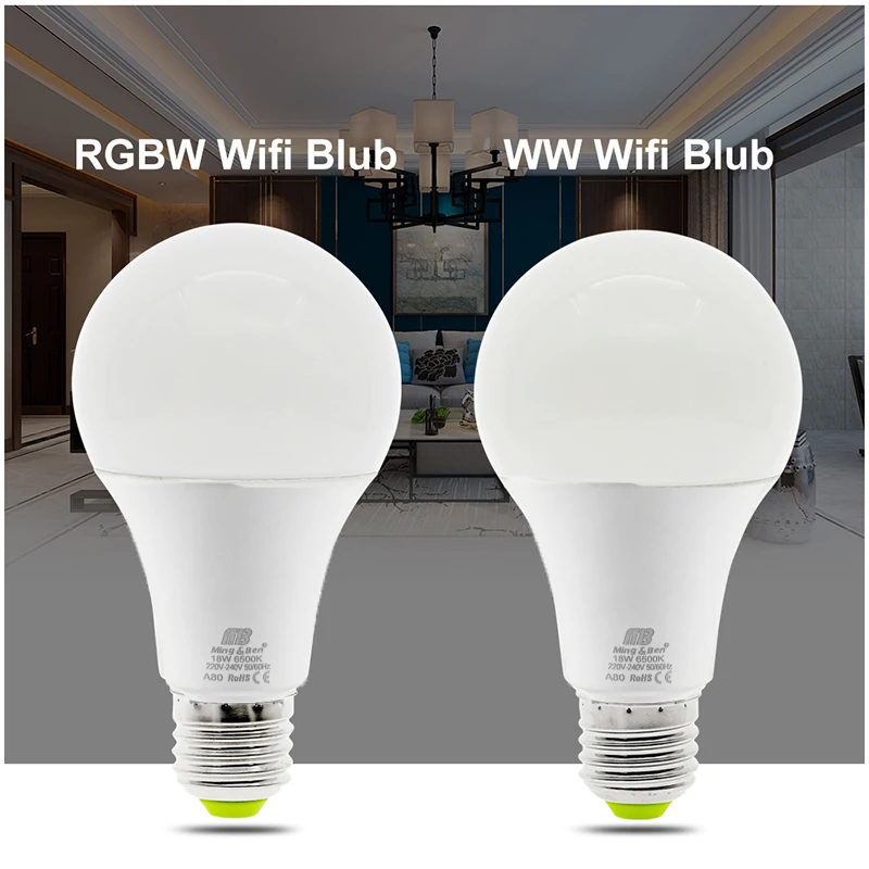LED Lamp RGB Wifi Bulb 12W E27 AC220V APP Control RGB White Warm White Three Color Adjustment Wake up Smart Lamp Nightlight
LED Lamp RGB Wifi Bulb 12W E27 AC220V APP Control RGB White Warm White Three Color Adjustment Wake up Smart Lamp Nightlight