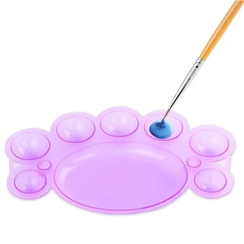 5Pcs Plastic Nail Art Paint Color Mixing Palette Plate Disk Essential Nail Painting Board Little Feet Shape Nail Palette Display 
5Pcs Plastic Nail Art Paint Color Mixing Palette Plate Disk Essential Nail Painting Board Little Feet Shape Nail Palette Display