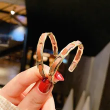 Индивидуальные металлические кожаные серьги кольца для женщин