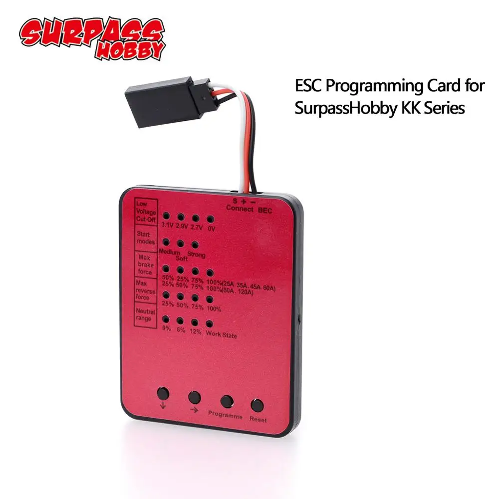 SURPASS HOBBY KK ESC Series LED Programing Card Software Program Card for RC Car 25/35/45/60A/80A/120A ESC Electronic Speed
SURPASS HOBBY KK ESC Series LED Programing Card Software Program Card for RC Car 25/35/45/60A/80A/120A ESC Electronic Speed