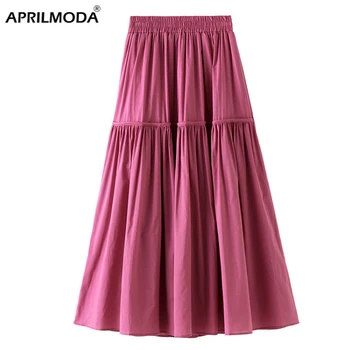 Summer Women Midi Skirt Casual Preppy Style Pleated Skirt Elastic High Waist Solid A-Line Skirt Ladies Casual Female Bottoms
Summer Women Midi Skirt Casual Preppy Style Pleated Skirt Elastic High Waist Solid A-Line Skirt Ladies Casual Female Bottoms