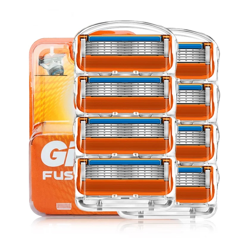 8/4Pcs Razor Blades Men Face Care 5+1 Layers Stainless Steel Blades Manual Razor Gillette Fusion 5
8/4Pcs Razor Blades Men Face Care 5+1 Layers Stainless Steel Blades Manual Razor Gillette Fusion 5