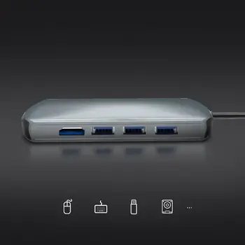 5-in-1 USB C Hub 11 in 1 Multi HDMI USB HUB 3.0 Adapter Dock for macBook Pro Card Reader USB Splitter Type C USB HUB
5-in-1 USB C Hub 11 in 1 Multi HDMI USB HUB 3.0 Adapter Dock for macBook Pro Card Reader USB Splitter Type C USB HUB