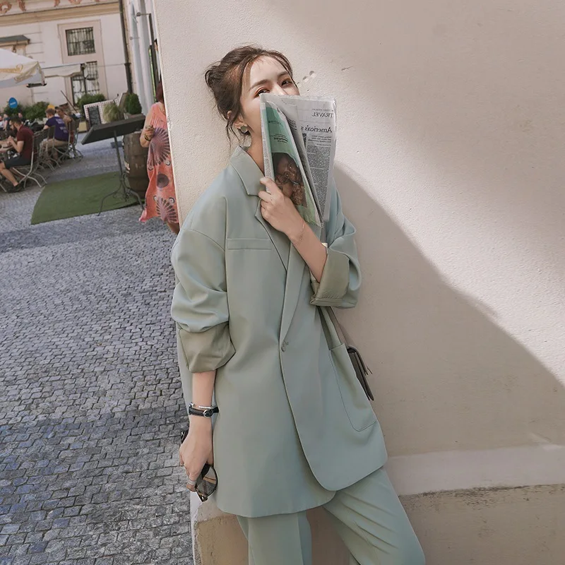 Matcha Green Small Suit WOMEN'S Suit Autumn 2019 New Style Loose Thin Online Celebrity Blazer Casual Two-Piece Pants
Matcha Green Small Suit WOMEN'S Suit Autumn 2019 New Style Loose Thin Online Celebrity Blazer Casual Two-Piece Pants