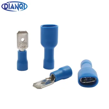 100pcs 50pairs 6.3mm 16-14AWG Female Male Electrical Wiring Connector Insulated Crimp Terminal Spade Blue FDFD2-250 MDD2-250
100pcs 50pairs 6.3mm 16-14AWG Female Male Electrical Wiring Connector Insulated Crimp Terminal Spade Blue FDFD2-250 MDD2-250