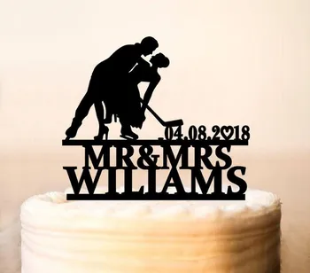 

Hockey Theme Wedding,Wedding Hockey Cake Topper,Hockey Wedding Cake Topper with date,Hockey Fan Wedding,Hockey party Cake Topper