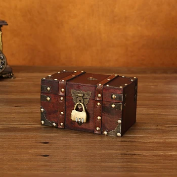Vintage Wooden Storage Box Antique Style Jewelry Organizer for Wardrobe Jewelry Box Trinket Box Retro Treasure Chest with Lock
Vintage Wooden Storage Box Antique Style Jewelry Organizer for Wardrobe Jewelry Box Trinket Box Retro Treasure Chest with Lock