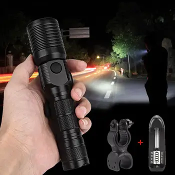 Black Zoomable T6 LED Flashlight Lamp Torches 4 Modes Super Bright Light
Black Zoomable T6 LED Flashlight Lamp Torches 4 Modes Super Bright Light