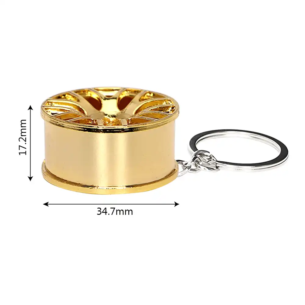 car wheel rim model auto accessories wheel hub metal keychain