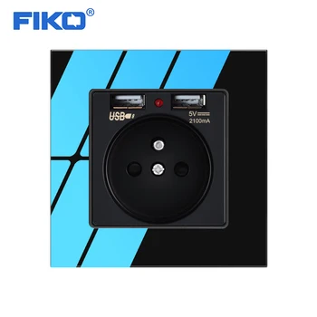 FIKO 16A Electrical Outlet French standard , Crystal Glass Panel Power Socket Plug Grounded 86mm * 86mm
FIKO 16A Electrical Outlet French standard , Crystal Glass Panel Power Socket Plug Grounded 86mm * 86mm