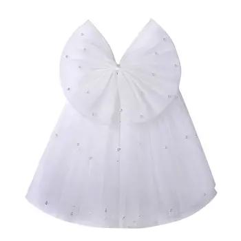 Flower Girls White Tulle Layered Short Wedding Veil with Bowknot Comb Imitation Pearl Beaded Jewelry Hair Accessories
Flower Girls White Tulle Layered Short Wedding Veil with Bowknot Comb Imitation Pearl Beaded Jewelry Hair Accessories
