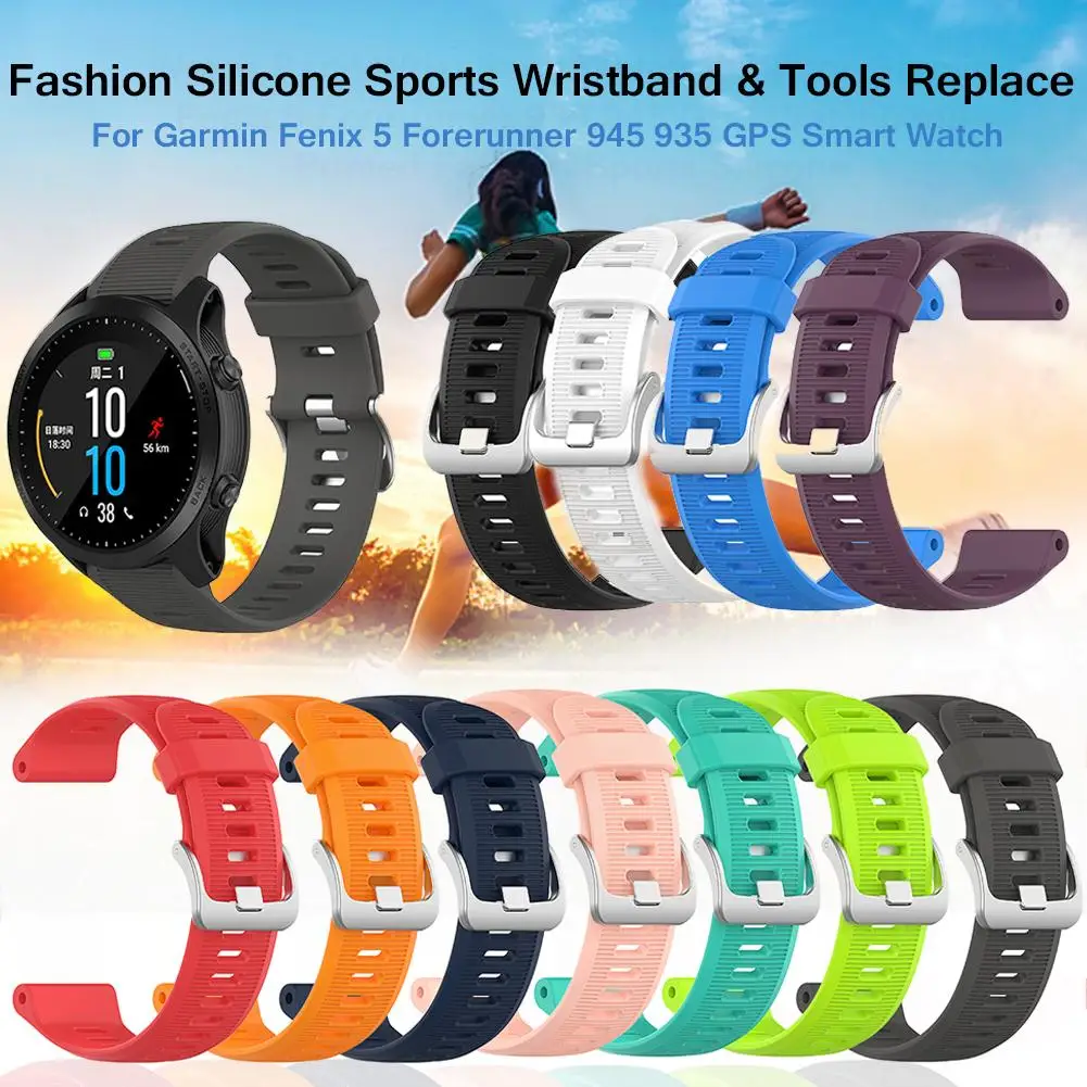 For Garmin Fenix 5 Forerunner 945 935 GPS Smart Watch Fashion Silicone Sports Wristband Replace Watch Band Strap & Tools
For Garmin Fenix 5 Forerunner 945 935 GPS Smart Watch Fashion Silicone Sports Wristband Replace Watch Band Strap & Tools