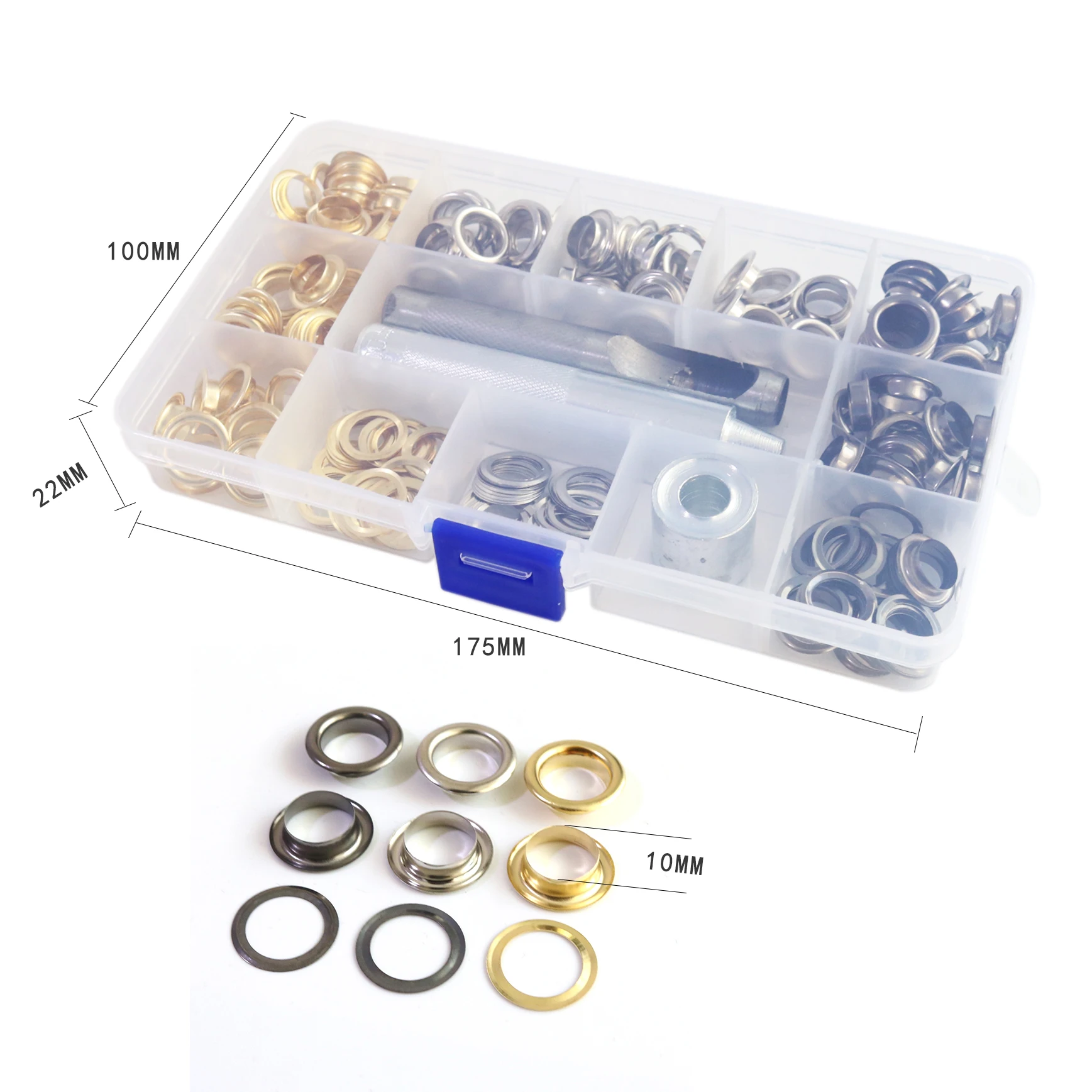 YINGXI 10mm Inside Dia Metal Grommet Eyelet Kit With 3pcs Eyelet Punch Die Installation Tools for DIY Craft Eyelets
YINGXI 10mm Inside Dia Metal Grommet Eyelet Kit With 3pcs Eyelet Punch Die Installation Tools for DIY Craft Eyelets