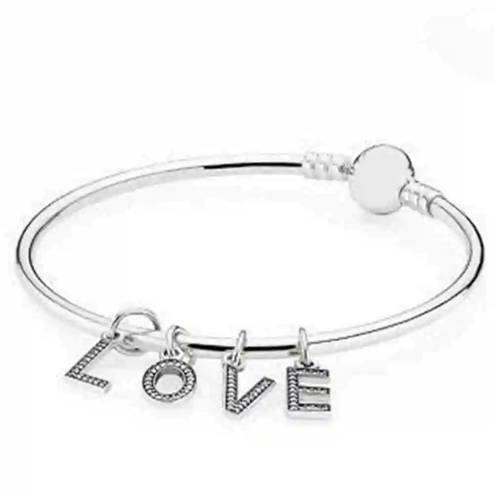 Keris Store 100% 925 Sterling Silver 1:1 Letter dangle with cubic BANGLE BRACELET Love Romantic Gift Set
Keris Store 100% 925 Sterling Silver 1:1 Letter dangle with cubic BANGLE BRACELET Love Romantic Gift Set