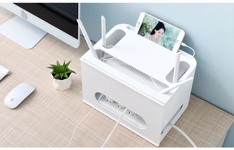 Double Layers Drawer Type WIFI Router Storage Box 33