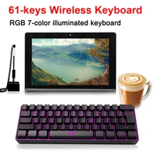 G61 61 Keys RGB Backlit 2.4G Bluetooth-compatible Dual Mode Wireless Keyboard Gaming Computer Keyboard for Gamer PC Laptop
G61 61 Keys RGB Backlit 2.4G Bluetooth-compatible Dual Mode Wireless Keyboard Gaming Computer Keyboard for Gamer PC Laptop