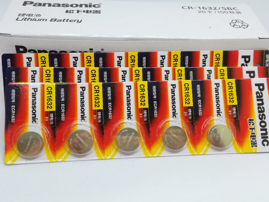 150pcs/lot Panasonic CR1632 3V Button Coin Battery Cell Car Remote Control Electric Alarm CR 1632 3V Lithium Batteries
150pcs/lot Panasonic CR1632 3V Button Coin Battery Cell Car Remote Control Electric Alarm CR 1632 3V Lithium Batteries