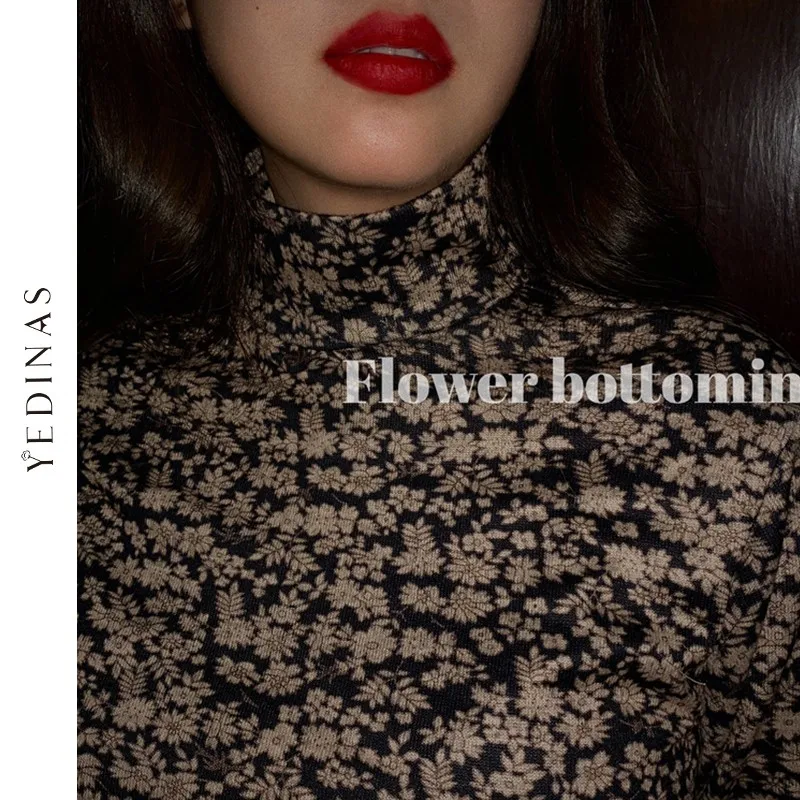 Yedinas New Fashion 2020 Women Vintage Turtleneck Floral Print Casual Blouse Ladies Chic Korean Style Slim Tops Elegant Blousees
Yedinas New Fashion 2020 Women Vintage Turtleneck Floral Print Casual Blouse Ladies Chic Korean Style Slim Tops Elegant Blousees