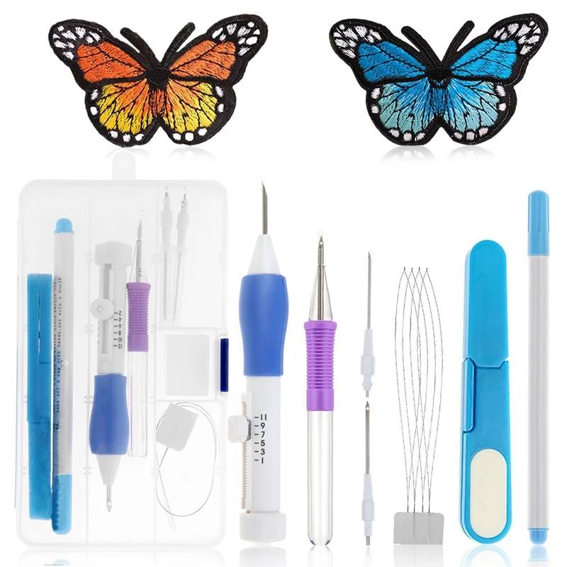 Embroidery Needles, Magic Embroidery Stitching Punch Pen Set Craft Tool for Embroidery Threaders DIY Sewing
Embroidery Needles, Magic Embroidery Stitching Punch Pen Set Craft Tool for Embroidery Threaders DIY Sewing