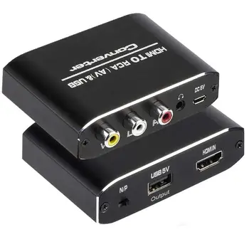 HDMI to RCA Converter 3.5mm AUX Stereo Audio Support 1080P Full HD HDMI to AV 3RCA CVBs Composite Video Digital to Analog Video 
HDMI to RCA Converter 3.5mm AUX Stereo Audio Support 1080P Full HD HDMI to AV 3RCA CVBs Composite Video Digital to Analog Video