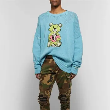 Loose Pullover Womens Sweater 2019 Fall Autumn Bear Jacquard O-neck Long Sleeve Knitted Sweater Women Purple Wool Blend Jumper
Loose Pullover Womens Sweater 2019 Fall Autumn Bear Jacquard O-neck Long Sleeve Knitted Sweater Women Purple Wool Blend Jumper