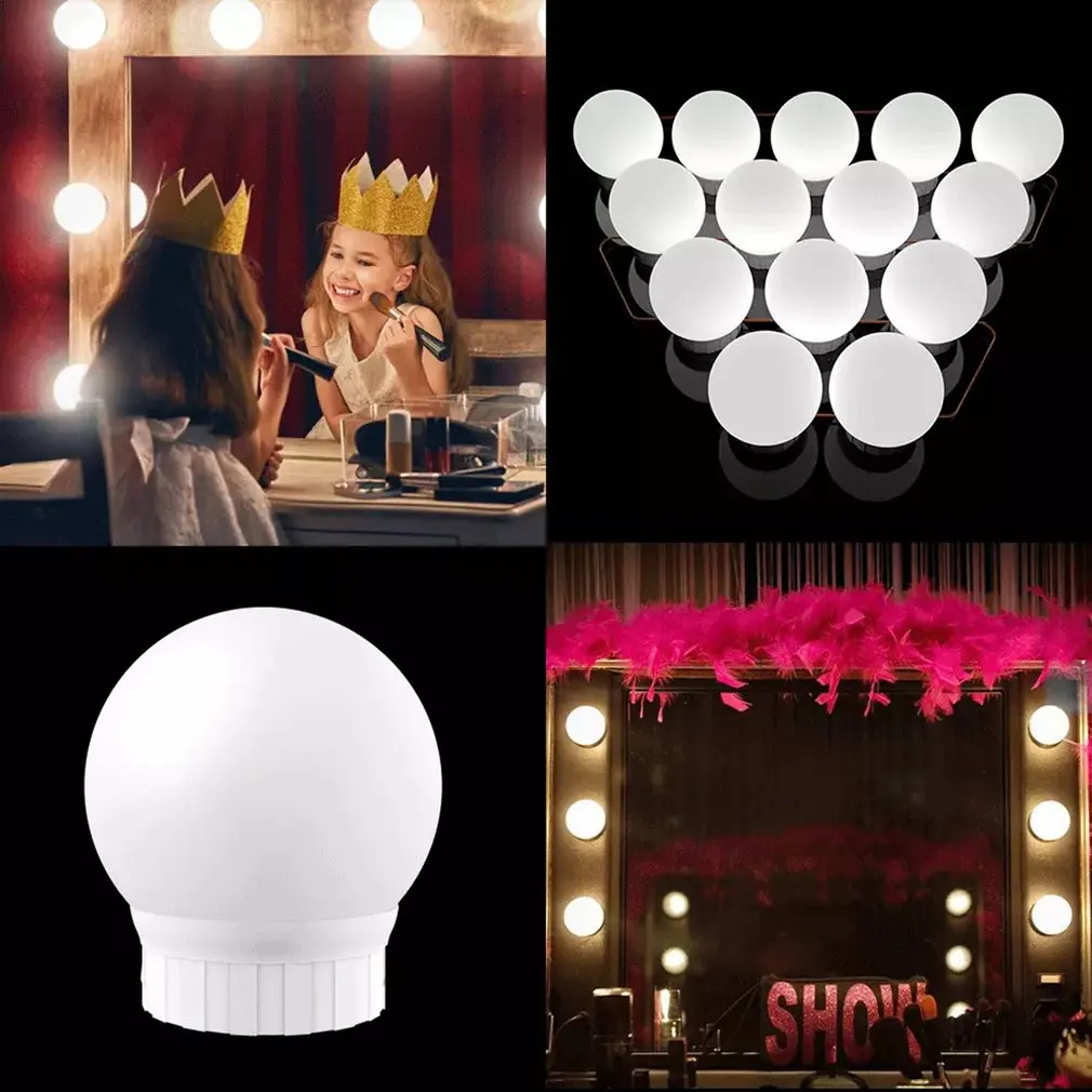 LED 12V Makeup Mirror Light Bulb Hollywood Vanity Lights Stepless Dimmable Wall Lamp 6 10 14Bulbs Kit for Dressing Table
LED 12V Makeup Mirror Light Bulb Hollywood Vanity Lights Stepless Dimmable Wall Lamp 6 10 14Bulbs Kit for Dressing Table