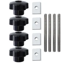 4 Sets T Slot Nut T-Slider Bolt With Thumb T-Track Sliding Nut M8 Screw Knobs For Router Table Woodworking Tool Knob Nut
4 Sets T Slot Nut T-Slider Bolt With Thumb T-Track Sliding Nut M8 Screw Knobs For Router Table Woodworking Tool Knob Nut
