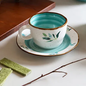 Home Creative Household Ceramic Cup Water Cup Green Leaf Imprint Coffee Cup Saucer Office Drinking Cup Afternoon Tea Tea Cup
Home Creative Household Ceramic Cup Water Cup Green Leaf Imprint Coffee Cup Saucer Office Drinking Cup Afternoon Tea Tea Cup