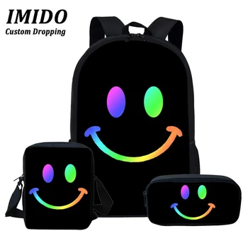 IMIDO 3D Smile Face Backpack Children Satchel Cute Preschool Book Bag School Bag Set for Kids Boy Girls Backpack Mochila Escola
IMIDO 3D Smile Face Backpack Children Satchel Cute Preschool Book Bag School Bag Set for Kids Boy Girls Backpack Mochila Escola